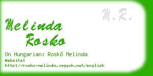 melinda rosko business card
